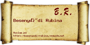 Besenyődi Rubina névjegykártya